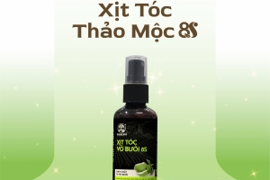 XỊT TÓC VỎ BƯỞI 8S - Kích thích mọc tóc, giảm gãy rụng